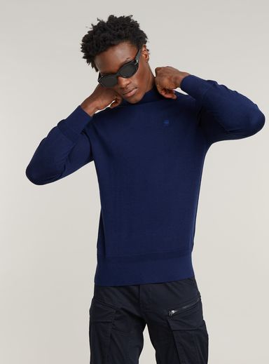 Premium Core Mock Neck Knitted Sweater